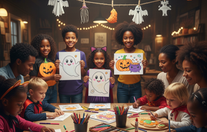 Halloween Creativity: Spooky Coloring Fun That's Not Too Scary