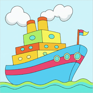 How to Draw a Boat for Kids – Simple Drawing Steps with Printable PDF