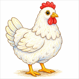 How to Draw a Chicken – Easy Farm Bird Drawing for Kids