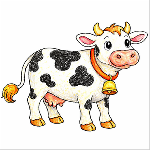 How to Draw a Cow – Easy Farm Animal Drawing for Kids