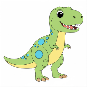 How to Draw a Dinosaur – Step-by-Step Worksheet for Kids