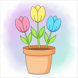How to Draw an easy Flower: step-by-step illustrations