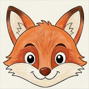 How to Draw a Fox Face – Easy Step-by-Step Animal Drawing for Kids