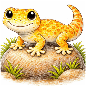 How to Draw a Gecko – Easy Climbing Lizard Drawing for Kids