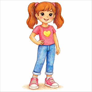 How to Draw a Girl – Simple Human Figure Drawing for Kids