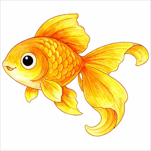 How to Draw a Goldfish – Easy Aquarium Fish Drawing for Kids
