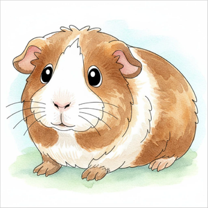 How to Draw a Guinea Pig – Easy Step-by-Step Cute Pet Drawing for Kids