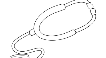 STETHOSCOPE COLOURING IMAGE | Free Colouring Book for Children