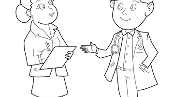 DOCTOR AND NURSE COLOURING PAGE | Free Colouring Book for Children