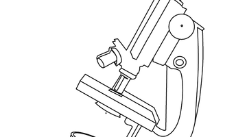 MICROSCOPE COLOURING PAGE | Free Colouring Book for Children