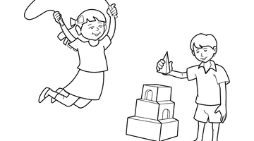 BUILDING BLOCKS COLOURING PAGE | Free Colouring Book for Children