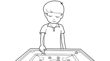 CARROM BOARD GAME COLOURING IMAGE | Free Colouring Book for Children