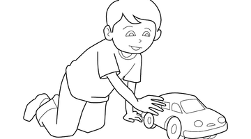 TOY CAR COLOURING PAGE | Free Colouring Book for Children