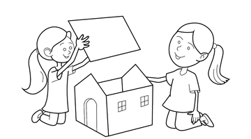 PLAYHOUSE COLOURING IMAGE | Free Colouring Book for Children