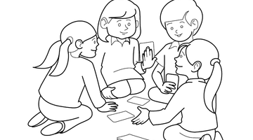 CARD GAME COLOURING PAGE | Free Colouring Book for Children