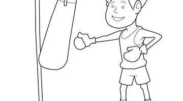BOXING COLOURING IMAGE | Free Colouring Book for Children