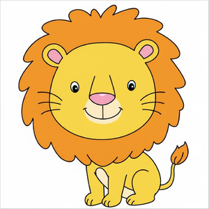 How to Draw a Lion – Easy Step-by-Step Worksheet for Kids