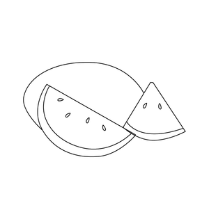 WATERMELON COLOURING PICTURE | Free Colouring Book for Children