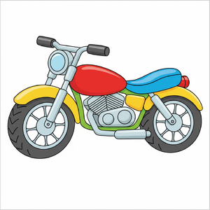 How to Draw a Motorcycle Drawing – Step-by-Step Worksheet