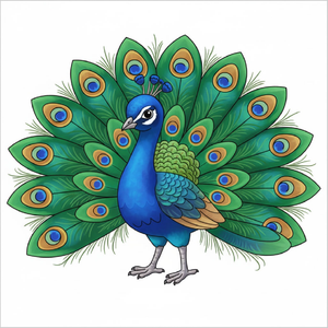 How to Draw a Peacock – Learn Step by Step with Easy Printable Worksheet