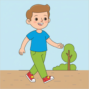 How to Draw a Person Walking – Step-by-Step Drawing Worksheet for Kids