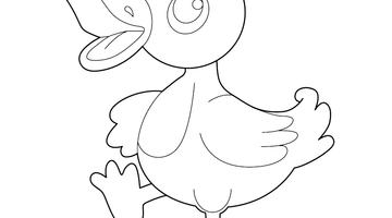 DUCK COLOURING PAGE | Free Colouring Book for Children