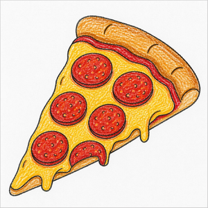 How to Draw a Pizza Slice – Easy Step-by-Step Food Drawing for Kids