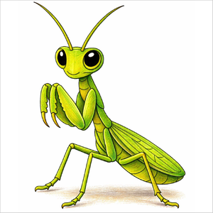 How to Draw a Praying Mantis – Easy Insect Drawing for Kids