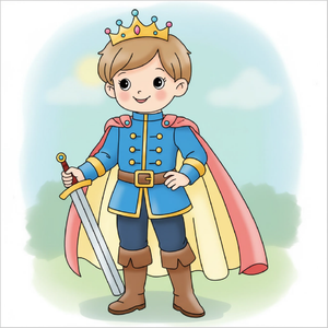How to Draw a Prince – Step-by-Step Drawing Worksheet for Kids