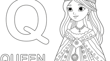 Alphabet Q Colouring Page | Free Colouring Book for Children