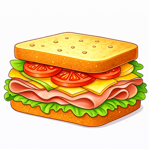 How to Draw a Sandwich – Easy Lunch Food Drawing for Kids