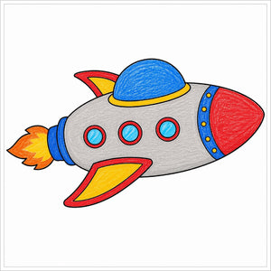 How to Draw a Spaceship – Easy Step-by-Step Space Drawing for Kids