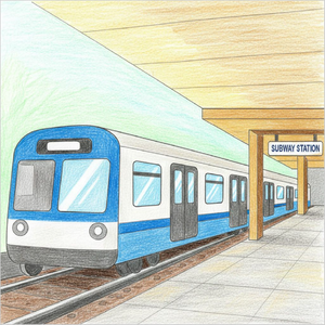 How to Draw a Subway Train – Easy City Transport Drawing for Kids