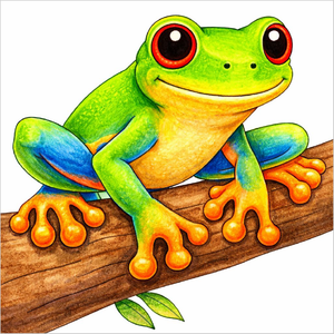 How to Draw a Tree Frog – Jungle Animal Drawing for Kids
