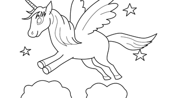 UNICORN COLOURING PAGE FOR KIDS | Free Colouring Book for Children