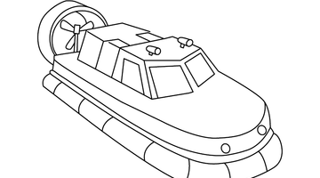 HOVERCRAFT COLOURING PICTURE | Free Colouring Book for Children