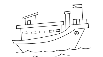 FISHING BOAT COLOURING IMAGE | Free Colouring Book for Children
