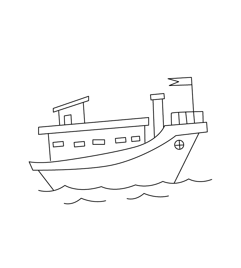 Fishing Boat Coloring Book For Kids: Boats Coloring Book For Kids