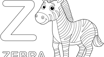 Alphabet Z Colouring Page | Free Colouring Book for Children