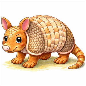 How to Draw an Armadillo – Easy Animal Drawing with Shell Patterns for Kids