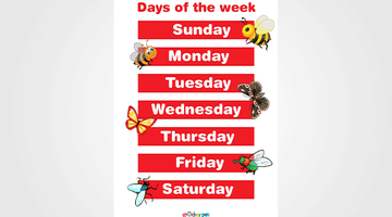 Days of the Week Poster for Kids