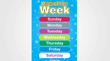 Days of the Week Chart for Kids