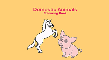 Free Printable Domestic Animals Colouring Book