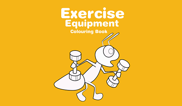 Exercise Book Colouring Sport Equipment Coloring Pages