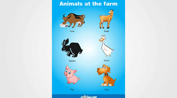 Farm Animal Chart for Kids