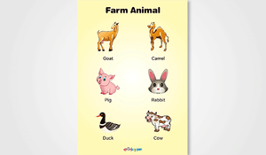 Farm Animal Educational Poster