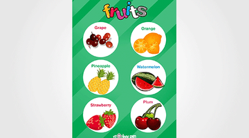 Free Printable Fruit Chart for Kids