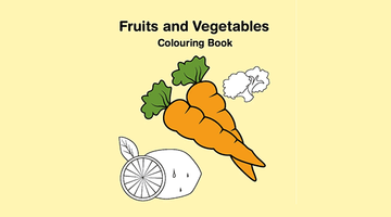 Free Printable Fruits and Vegetable Colouring Book