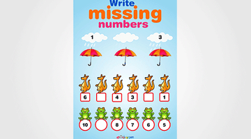 Free Printable Missing Number Worksheet for Kids