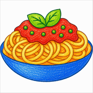 How to Draw Spaghetti – Pasta Drawing Activity for Kids